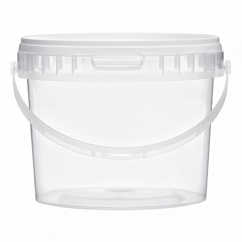 прозрачное ведро 2,3 л пластиковое