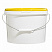 пластиковое ведро jet 125 (13,2 л) с желтой крышкой