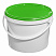 пластиковое ведро jet 110 (11,3 л) с зеленой крышкой