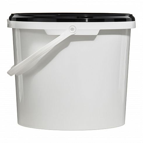 пластиковое ведро jet 56 (5,7 л) с черной крышкой