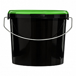 ведро техническое jet 56 (5,7 л) с зеленой крышкой