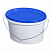 пластиковое ведро овальное 5,8 л с синей крышкой