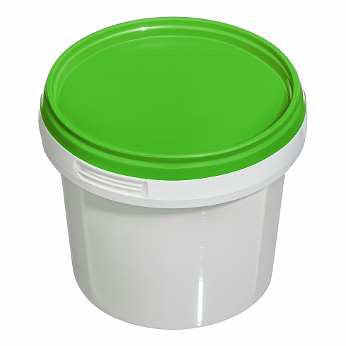 пластиковая банка jetb 365 (0,365 л) с зеленой крышкой