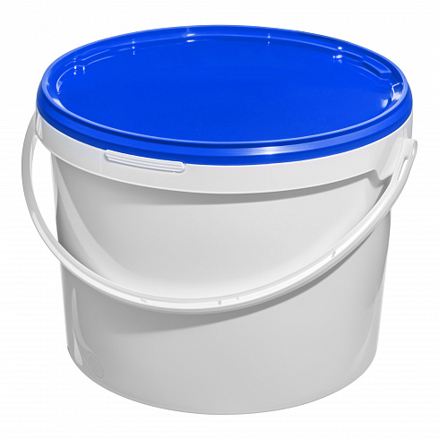 пластиковое ведро jet 110 (11,3 л) с синей крышкой