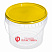 прозрачное ведро 2,3 л с желтой крышкой