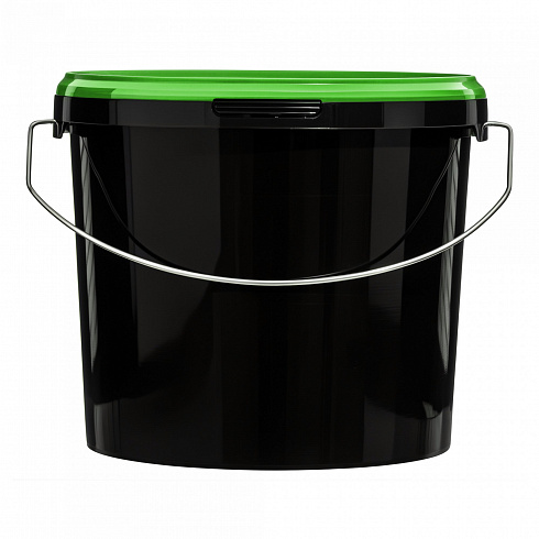 ведро техническое jet 56 (5,7 л) с зеленой крышкой