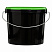 ведро техническое jet 56 (5,7 л) с зеленой крышкой