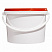 пластиковое ведро jet 23 (2,3 л) с красной крышкой
