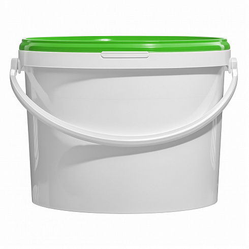 пластиковое ведро jet 110 (11,3 л) с зеленой крышкой