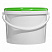 пластиковое ведро jet 110 (11,3 л) с зеленой крышкой