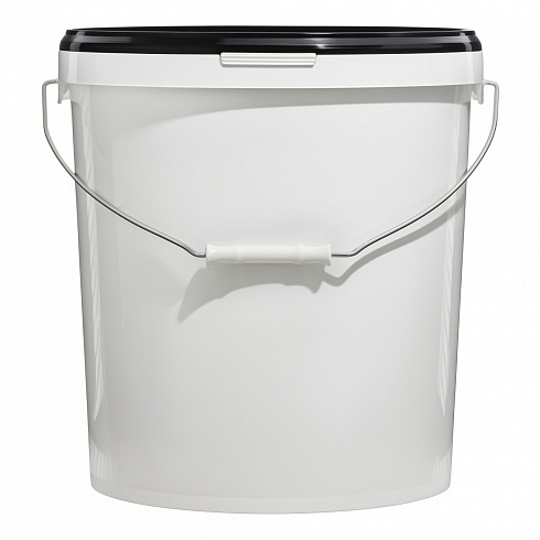 пластиковое ведро jet 210 (21,3 л) металл. ручка, черная крышка