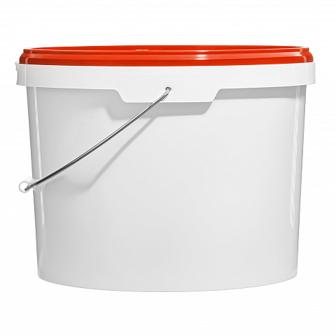 пластиковое ведро jet 110 (11,3 л) металл. ручка, красная крышка