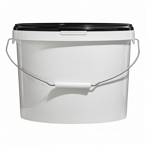 пластиковое ведро jet 125 (13,2 л) с черной крышкой