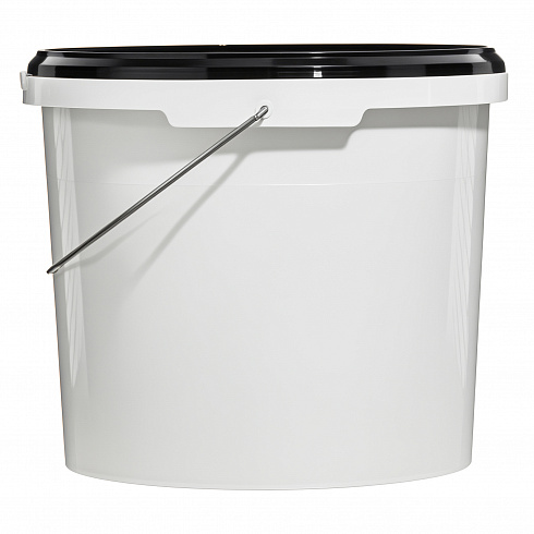 пластиковое ведро jet 56 (5,7 л) металл. ручка, черная крышка