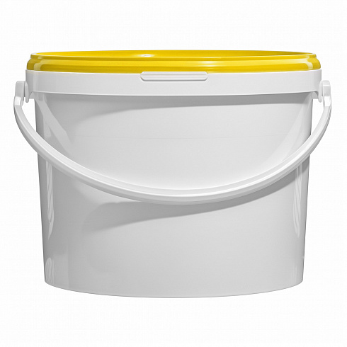 пластиковое ведро jet 110 (11,3 л) с желтой крышкой