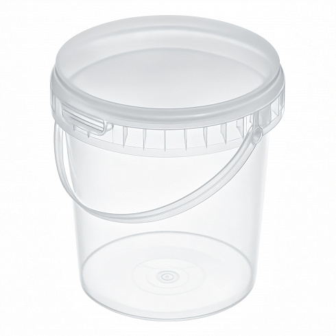 прозрачное ведро 0,85 л пластиковое