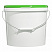 пластиковое ведро jet 150 (15,9 л) металл. ручка, зеленая крышка