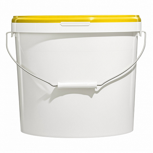 пластиковое ведро jet 150 (15,9 л) металл. ручка, желтая крышка