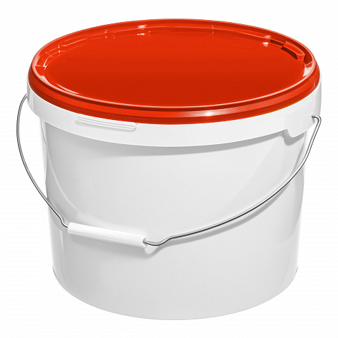 пластиковое ведро jet 110 (11,3 л) металл. ручка, красная крышка