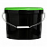 ведро техническое jet 110 (11,3 л) металл. ручка, зеленая крышка