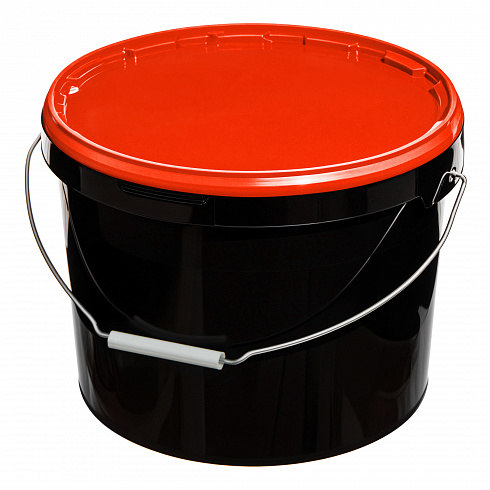 ведро техническое jet 110 (11,3 л) металл. ручка, красная крышка