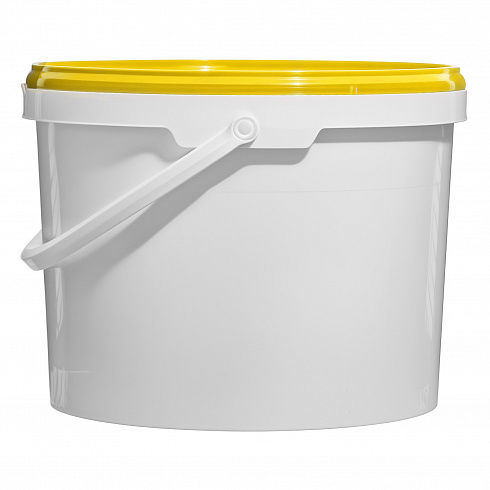 пластиковое ведро jet 110 (11,3 л) с желтой крышкой