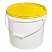 пластиковое ведро jet 150 (15,9 л) металл. ручка, желтая крышка