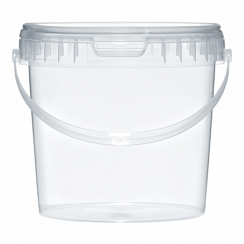 прозрачное ведро 0,86 л пластиковое