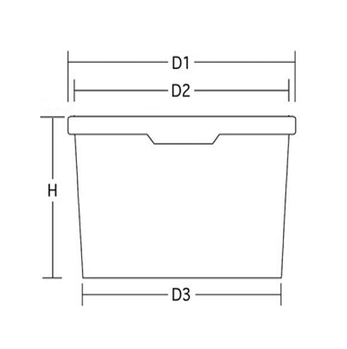 Пластиковое ведро JHPS 1550 (16,9 л / 4 галлона)