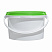 пластиковое ведро jet 25 (2,6 л) с зеленой крышкой