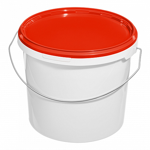 пластиковое ведро jet 56 (5,7 л) металл. ручка, красная крышка