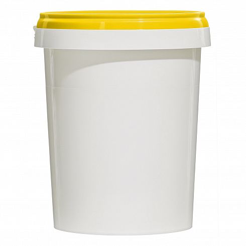 пластиковая банка (стакан) jetb 520 (0,520 л) с желтой крышкой