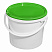 пластиковое ведро jet 56 (5,7 л) с зеленой крышкой