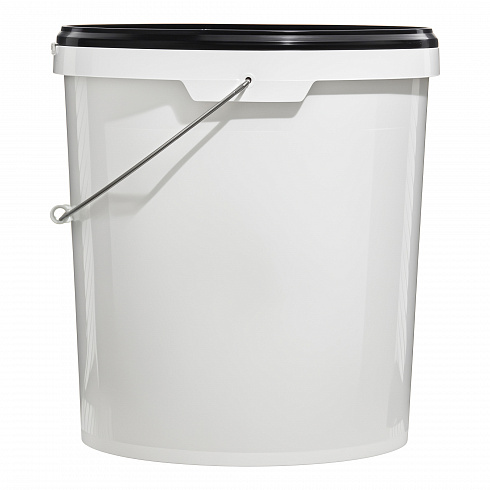 пластиковое ведро jet 210 (21,3 л) металл. ручка, черная крышка