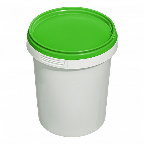 пластиковая банка (стакан) jetb 520 (0,520 л) с зеленой крышкой