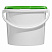 пластиковое ведро jet 56 (5,7 л) с зеленой крышкой