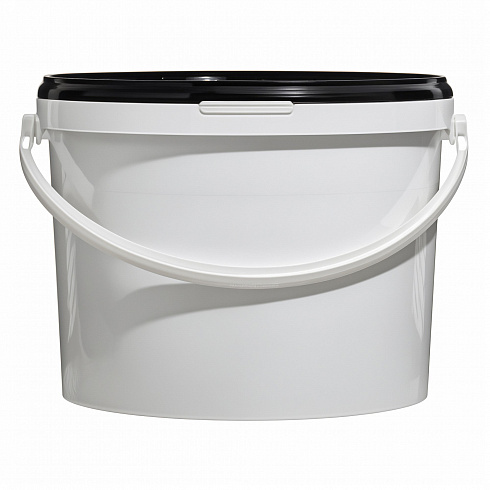 пластиковое ведро jet 110 (11,3 л) с чёрной крышкой